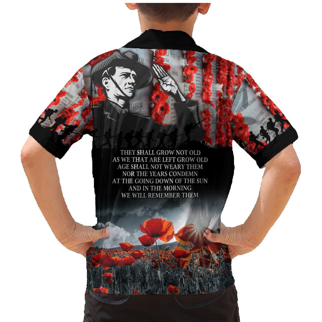 ANZAC DAY Heroes Of The Gallipoli Family Matching Mermaid Dress and Hawaiian Shirt
