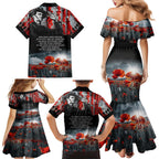 ANZAC DAY Heroes Of The Gallipoli Family Matching Mermaid Dress and Hawaiian Shirt