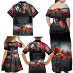 ANZAC DAY Heroes Of The Gallipoli Family Matching Off Shoulder Maxi Dress and Hawaiian Shirt
