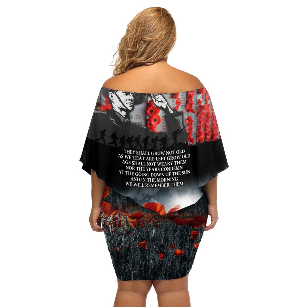 ANZAC DAY Heroes Of The Gallipoli Family Matching Off Shoulder Short Dress and Hawaiian Shirt