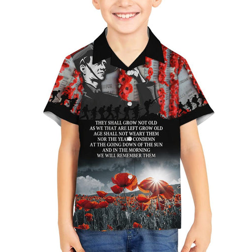 ANZAC DAY Heroes Of The Gallipoli Family Matching Off Shoulder Short Dress and Hawaiian Shirt
