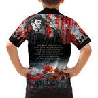 ANZAC DAY Heroes Of The Gallipoli Family Matching Short Sleeve Bodycon Dress and Hawaiian Shirt