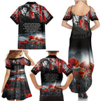 ANZAC DAY Heroes Of The Gallipoli Family Matching Summer Maxi Dress and Hawaiian Shirt