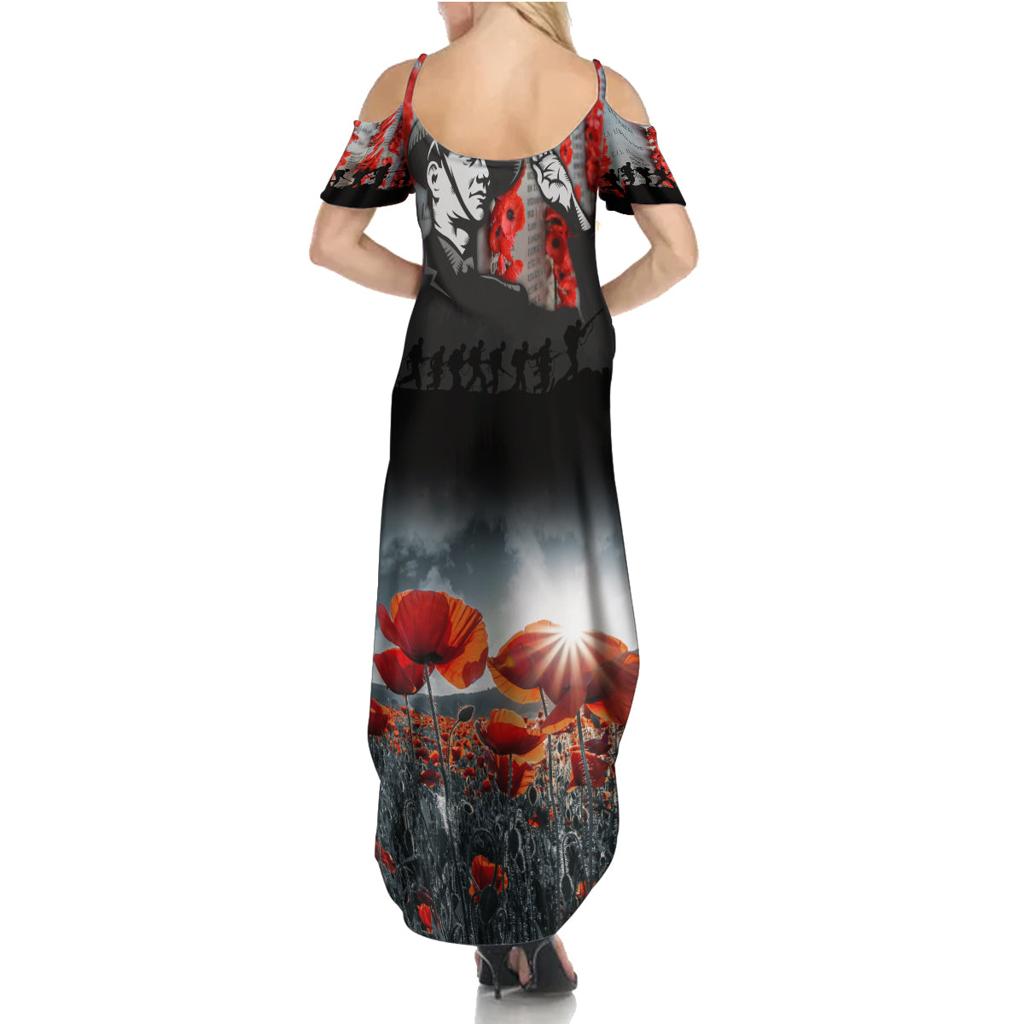 ANZAC DAY Heroes Of The Gallipoli Family Matching Summer Maxi Dress and Hawaiian Shirt