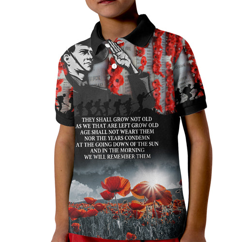 ANZAC DAY Heroes Of The Gallipoli Kid Polo Shirt