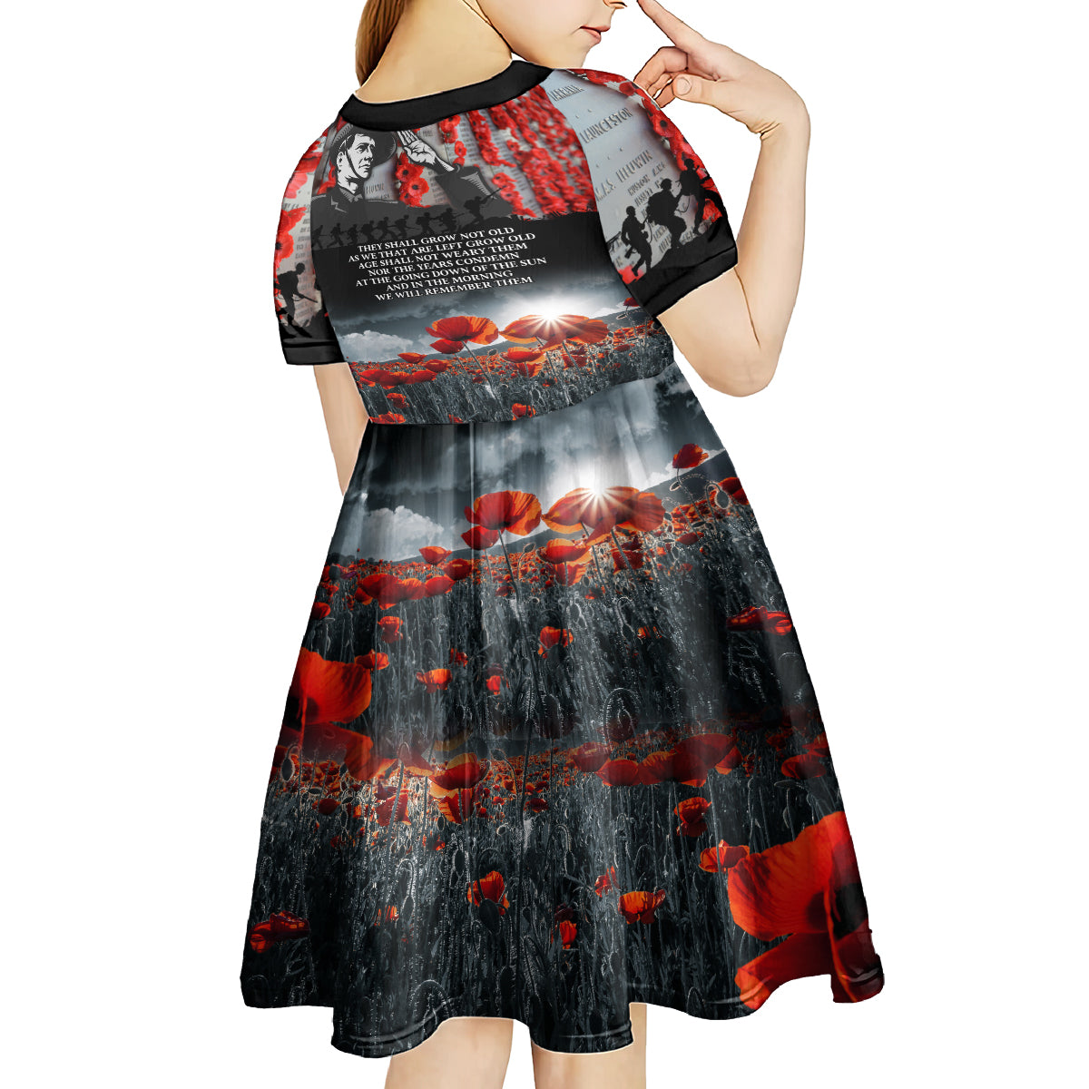 ANZAC DAY Heroes Of The Gallipoli Kid Short Sleeve Dress