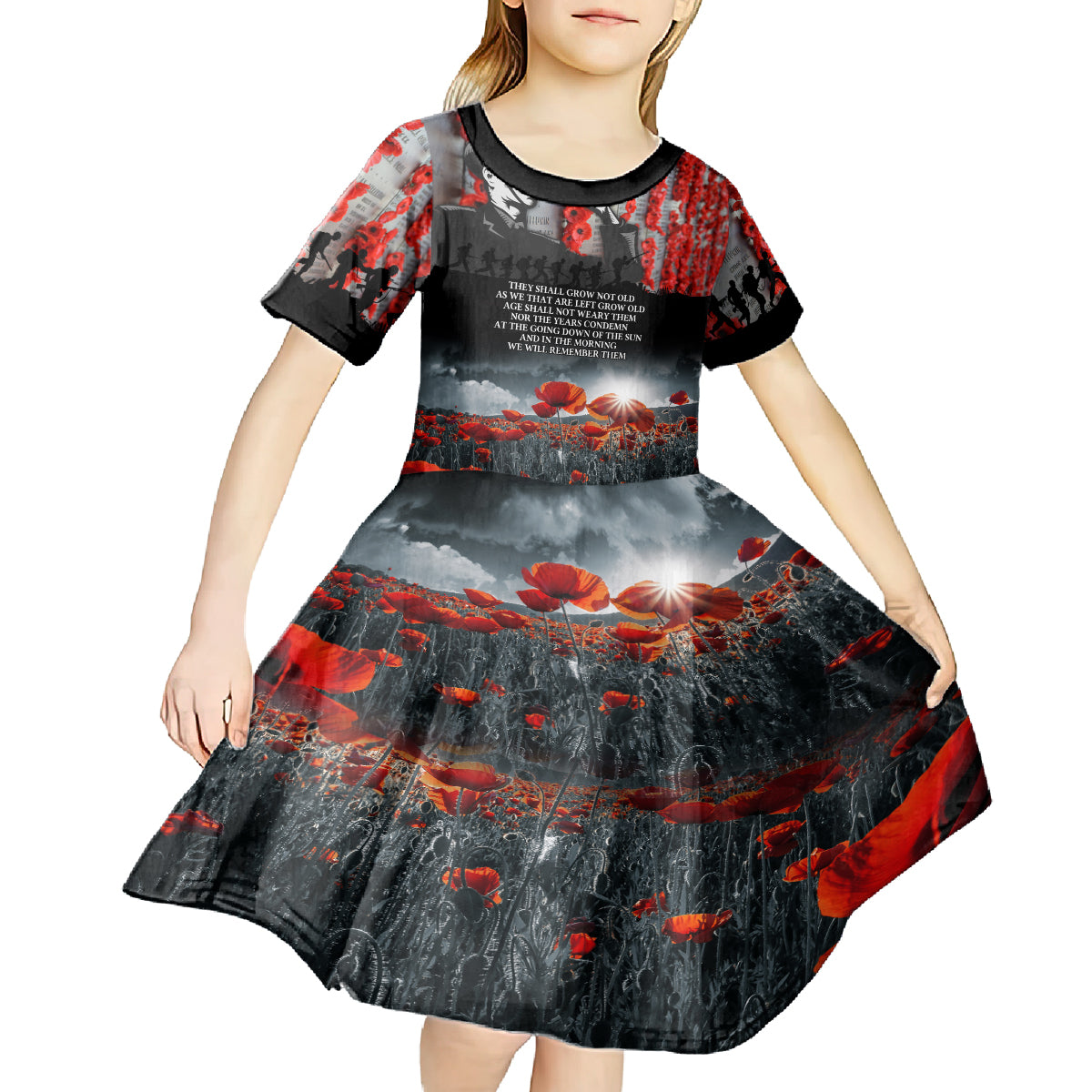 ANZAC DAY Heroes Of The Gallipoli Kid Short Sleeve Dress