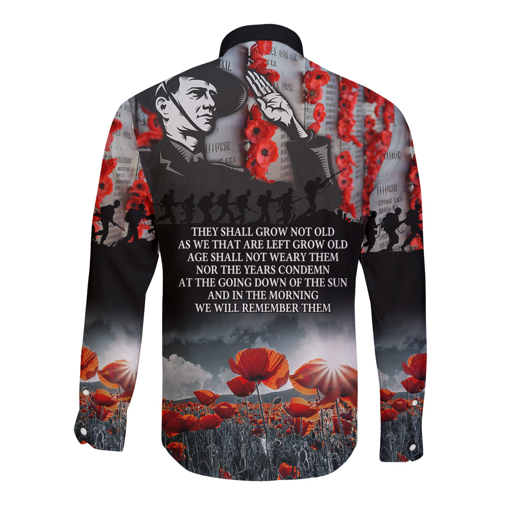 ANZAC DAY Heroes Of The Gallipoli Long Sleeve Button Shirt