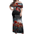 ANZAC DAY Heroes Of The Gallipoli Off Shoulder Maxi Dress