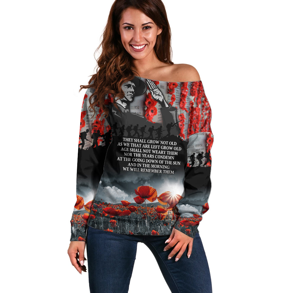 ANZAC DAY Heroes Of The Gallipoli Off Shoulder Sweater
