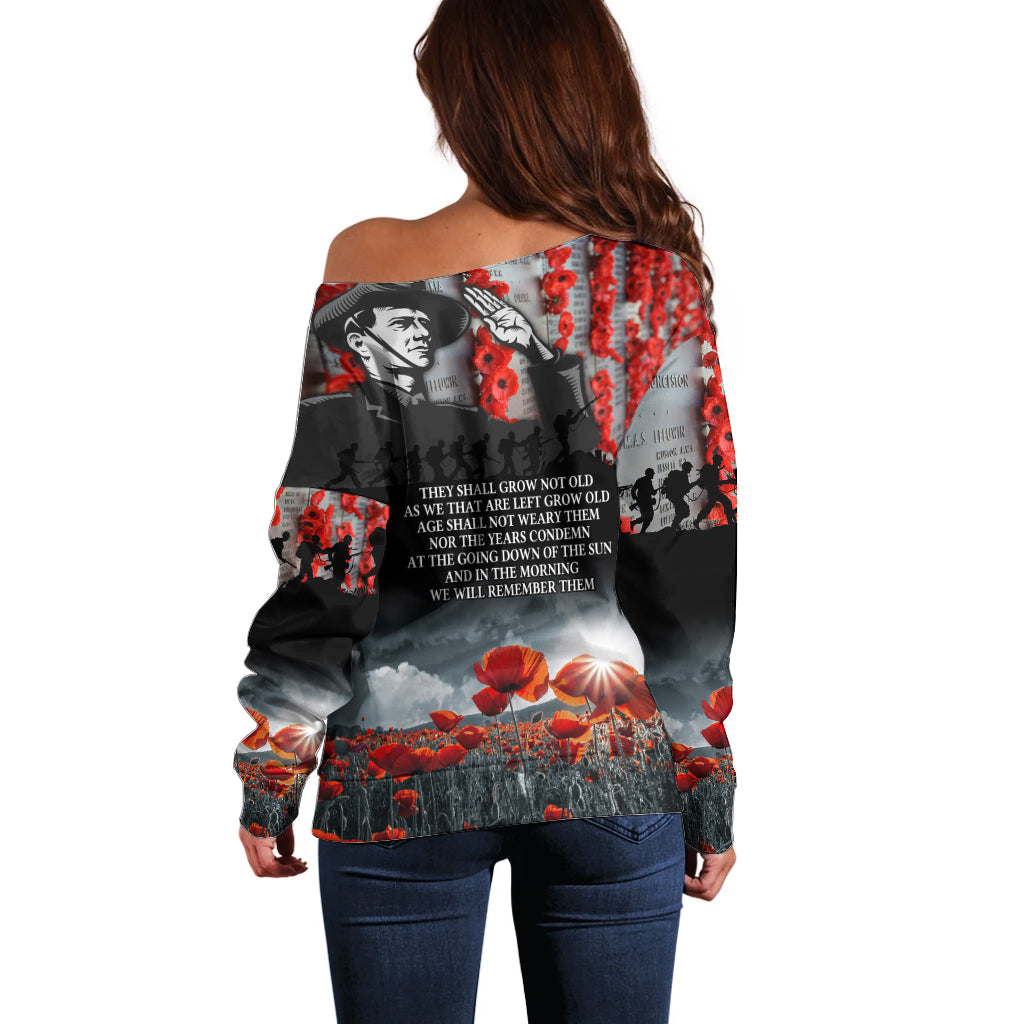 ANZAC DAY Heroes Of The Gallipoli Off Shoulder Sweater