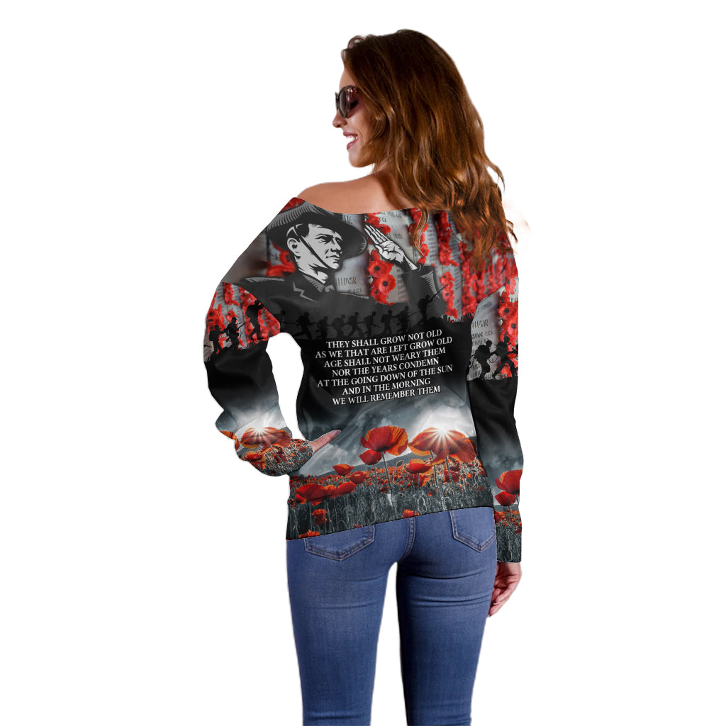 ANZAC DAY Heroes Of The Gallipoli Off Shoulder Sweater