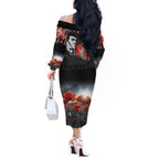 ANZAC DAY Heroes Of The Gallipoli Off The Shoulder Long Sleeve Dress