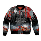 ANZAC DAY Heroes Of The Gallipoli Sleeve Zip Bomber Jacket