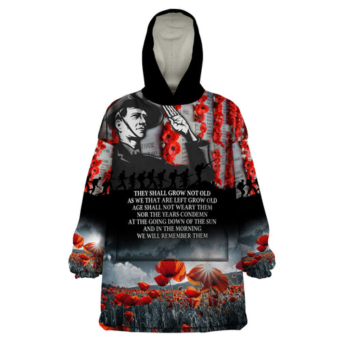 ANZAC DAY Heroes Of The Gallipoli Wearable Blanket Hoodie