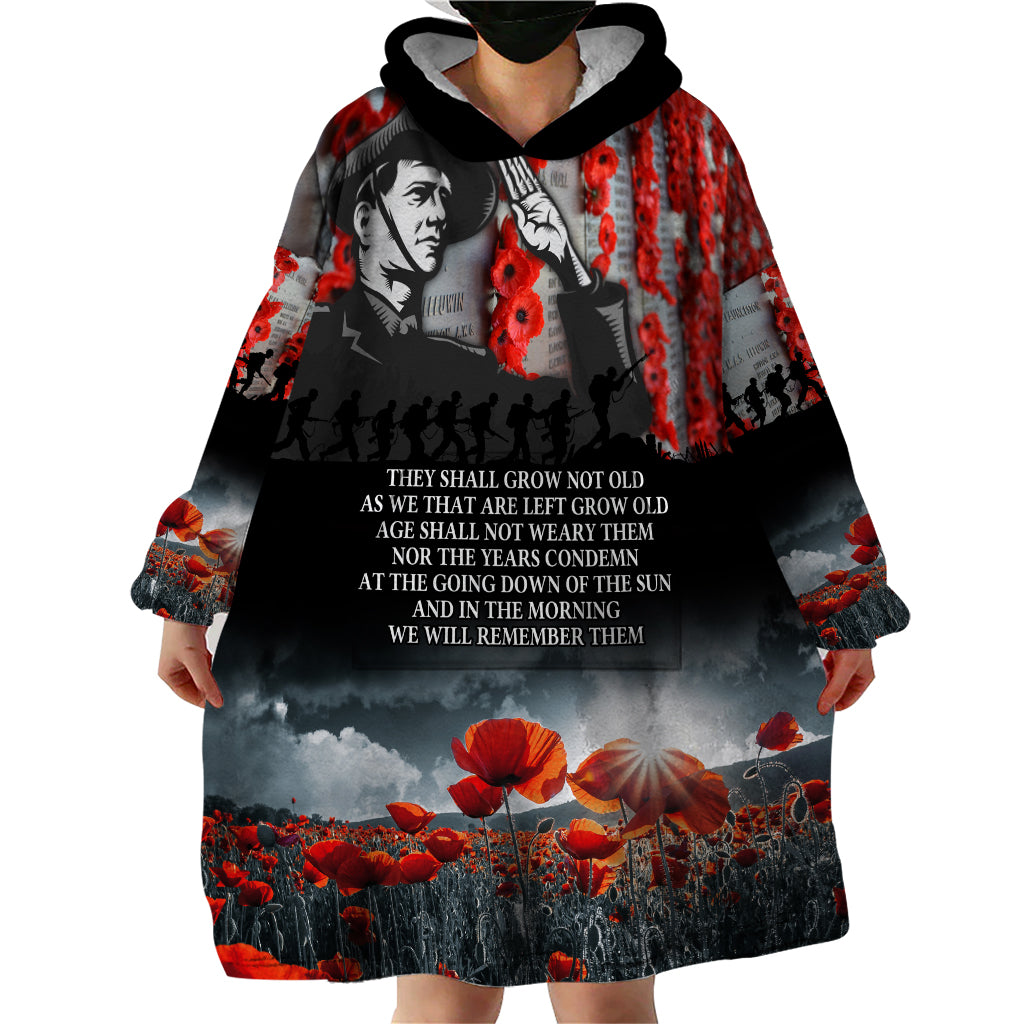 ANZAC DAY Heroes Of The Gallipoli Wearable Blanket Hoodie