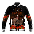 Kangaroo and Kiwi Bird ANZAC Day Custom Baseball Jacket Soldier Style