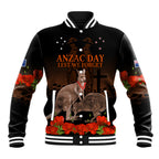Kangaroo and Kiwi Bird ANZAC Day Custom Baseball Jacket Soldier Style