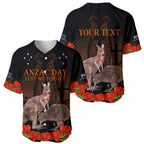 Kangaroo and Kiwi Bird ANZAC Day Custom Baseball Jersey Soldier Style