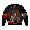 Kangaroo and Kiwi Bird ANZAC Day Custom Bomber Jacket Soldier Style