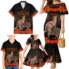 Kangaroo and Kiwi Bird ANZAC Day Custom Family Matching Mermaid Dress and Hawaiian Shirt Soldier Style