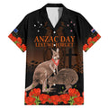 Kangaroo and Kiwi Bird ANZAC Day Custom Family Matching Mermaid Dress and Hawaiian Shirt Soldier Style