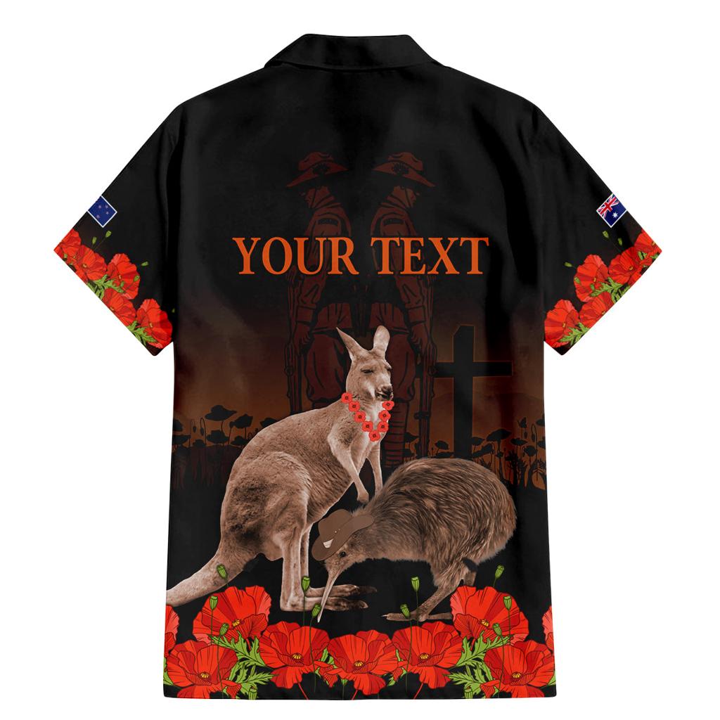 Kangaroo and Kiwi Bird ANZAC Day Custom Family Matching Mermaid Dress and Hawaiian Shirt Soldier Style