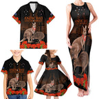 Kangaroo and Kiwi Bird ANZAC Day Custom Family Matching Tank Maxi Dress and Hawaiian Shirt Soldier Style