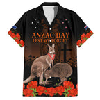 Kangaroo and Kiwi Bird ANZAC Day Custom Family Matching Tank Maxi Dress and Hawaiian Shirt Soldier Style