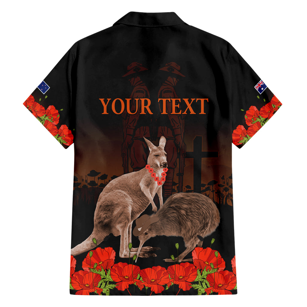 Kangaroo and Kiwi Bird ANZAC Day Custom Hawaiian Shirt Soldier Style