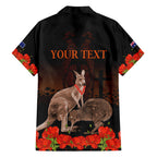 Kangaroo and Kiwi Bird ANZAC Day Custom Hawaiian Shirt Soldier Style