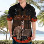 Kangaroo and Kiwi Bird ANZAC Day Custom Hawaiian Shirt Soldier Style