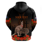 Kangaroo and Kiwi Bird ANZAC Day Custom Hoodie Soldier Style