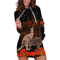 Kangaroo and Kiwi Bird ANZAC Day Custom Hoodie Dress Soldier Style