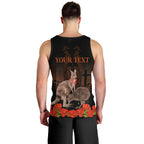 Kangaroo and Kiwi Bird ANZAC Day Custom Men Tank Top Soldier Style