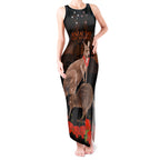 Kangaroo and Kiwi Bird ANZAC Day Custom Tank Maxi Dress Soldier Style