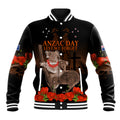 Koala and Kiwi Bird ANZAC Day Custom Baseball Jacket Soldier Style