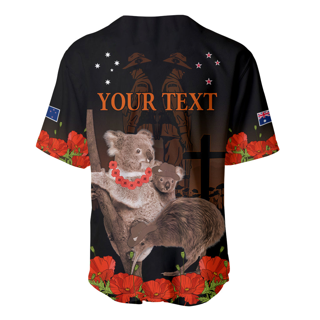 Koala and Kiwi Bird ANZAC Day Custom Baseball Jersey Soldier Style