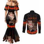 Koala and Kiwi Bird ANZAC Day Custom Couples Matching Mermaid Dress and Long Sleeve Button Shirt Soldier Style