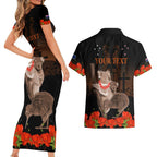 Koala and Kiwi Bird ANZAC Day Custom Couples Matching Short Sleeve Bodycon Dress and Hawaiian Shirt Soldier Style