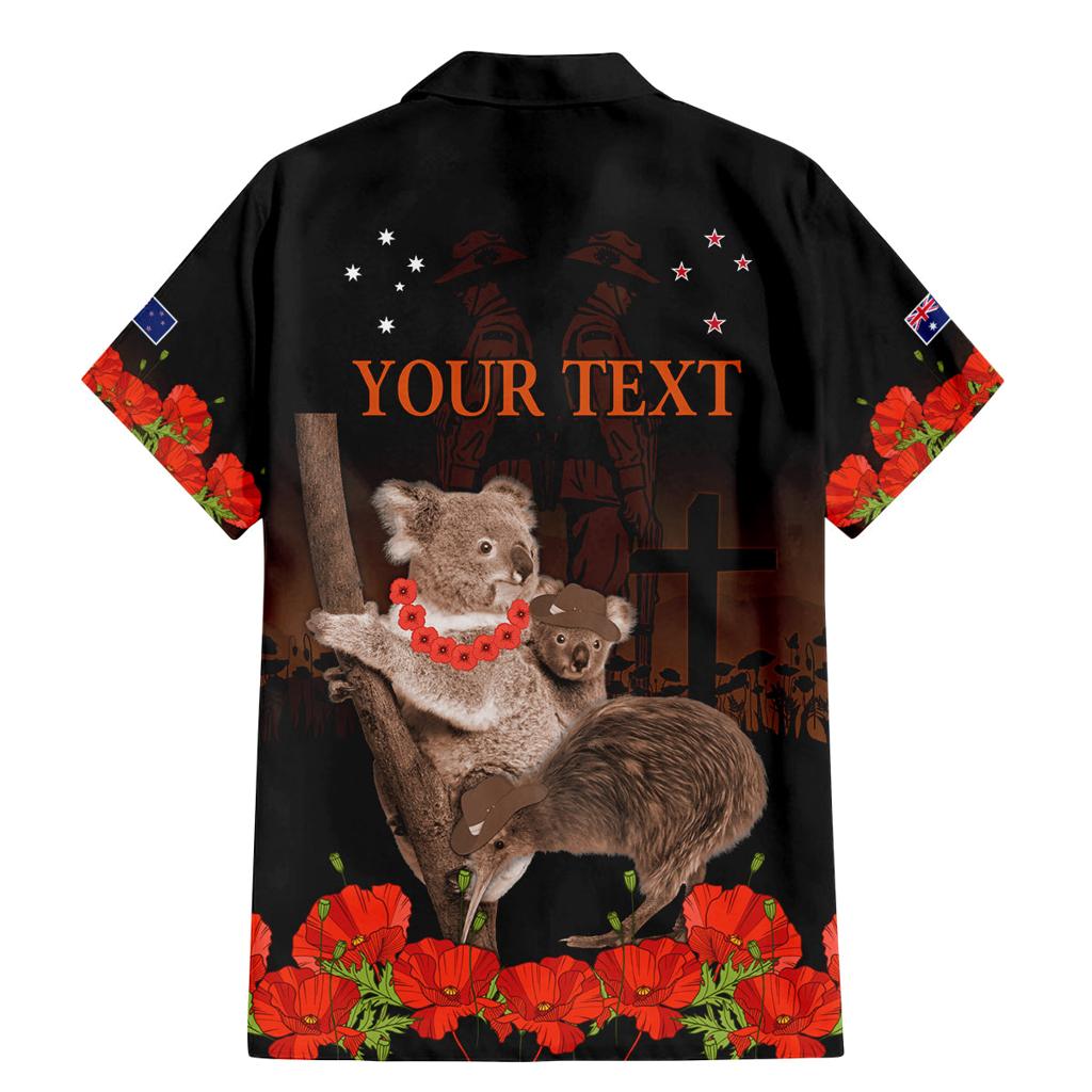 Koala and Kiwi Bird ANZAC Day Custom Family Matching Mermaid Dress and Hawaiian Shirt Soldier Style