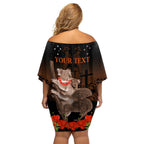 Koala and Kiwi Bird ANZAC Day Custom Family Matching Off Shoulder Short Dress and Hawaiian Shirt Soldier Style