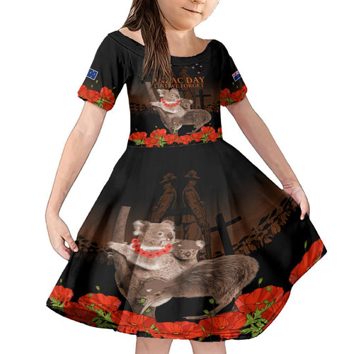 Koala and Kiwi Bird ANZAC Day Custom Family Matching Puletasi and Hawaiian Shirt Soldier Style