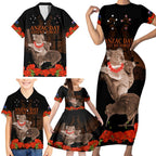 Koala and Kiwi Bird ANZAC Day Custom Family Matching Short Sleeve Bodycon Dress and Hawaiian Shirt Soldier Style