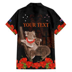 Koala and Kiwi Bird ANZAC Day Custom Family Matching Short Sleeve Bodycon Dress and Hawaiian Shirt Soldier Style