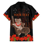 Koala and Kiwi Bird ANZAC Day Custom Family Matching Tank Maxi Dress and Hawaiian Shirt Soldier Style