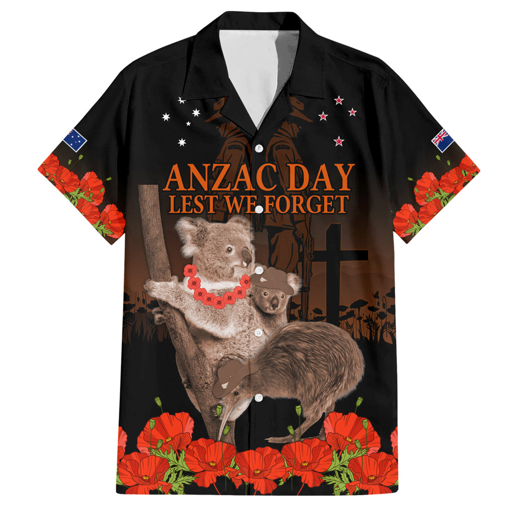 Koala and Kiwi Bird ANZAC Day Custom Hawaiian Shirt Soldier Style