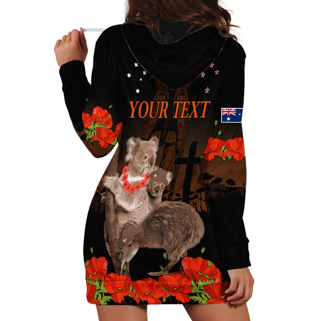 Koala and Kiwi Bird ANZAC Day Custom Hoodie Dress Soldier Style