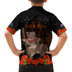 Koala and Kiwi Bird ANZAC Day Custom Kid Hawaiian Shirt Soldier Style