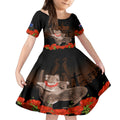Koala and Kiwi Bird ANZAC Day Custom Kid Short Sleeve Dress Soldier Style